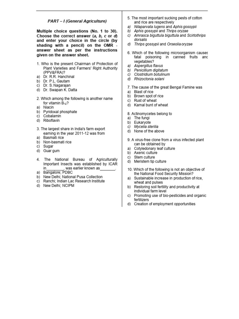 MCQ Agricultural Engineering Soil and Water Conservation 2019 PDF