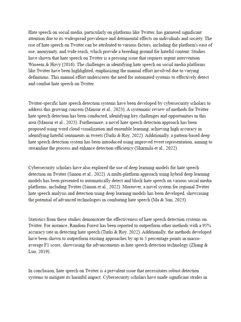 Twitter Hate Speech Detection Tech | PDF | Social Media | Popular ...