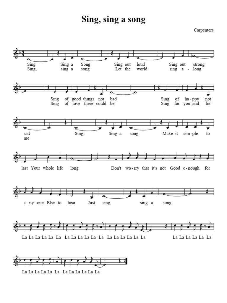 Sing Sing A Song | PDF