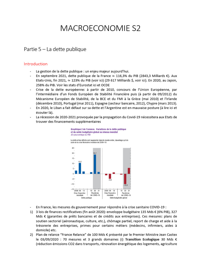 Gestion de la Dette Publique en France | PDF