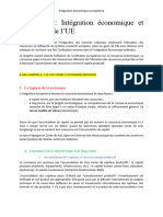 Chapitre 1 - Intégration Économique Et Croissance de l'UE