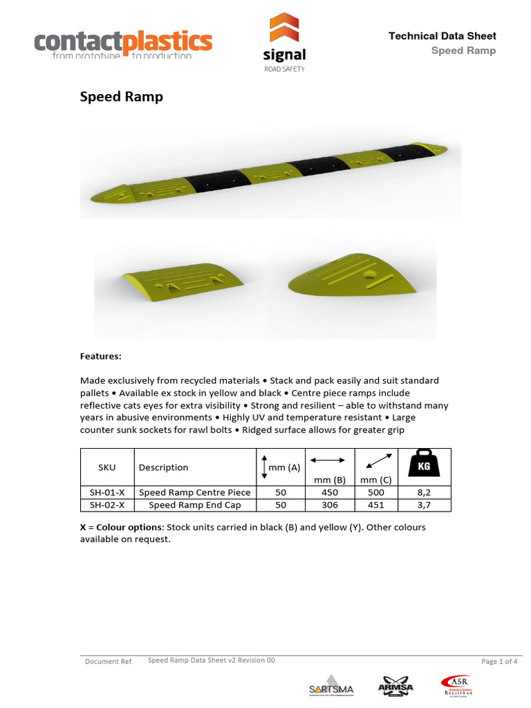 Speed Ramp Technical Data Sheet | PDF