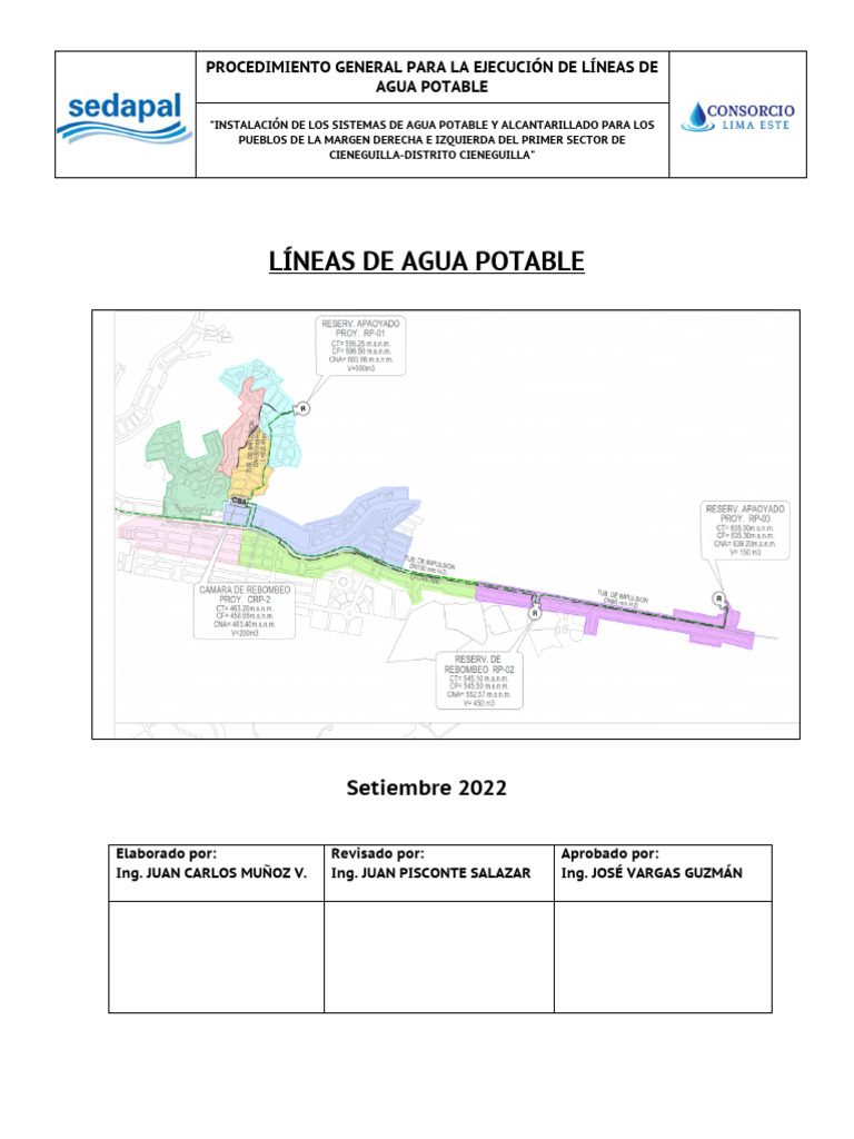 Procedimiento lineas de ap sst pdf residuos agua