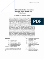 Film and Trasition Boiling Correlations for Quenching of Hot Surface With Water Sprays