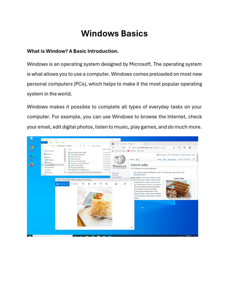 Windows Basics: Desktop Overview | PDF