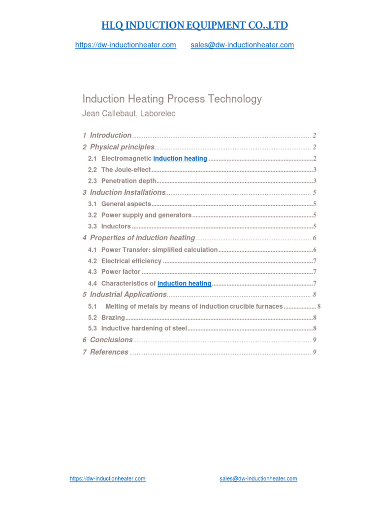 Induction Heating Process Overview | PDF | Inductor | Electromagnetic ...