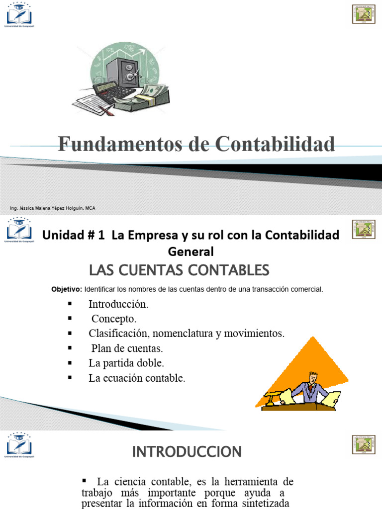Unidad 1, Las Cuentas Contables Archivo | PDF | Contabilidad | Bancos
