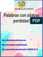 Palabras Con Sílabas Perdidas