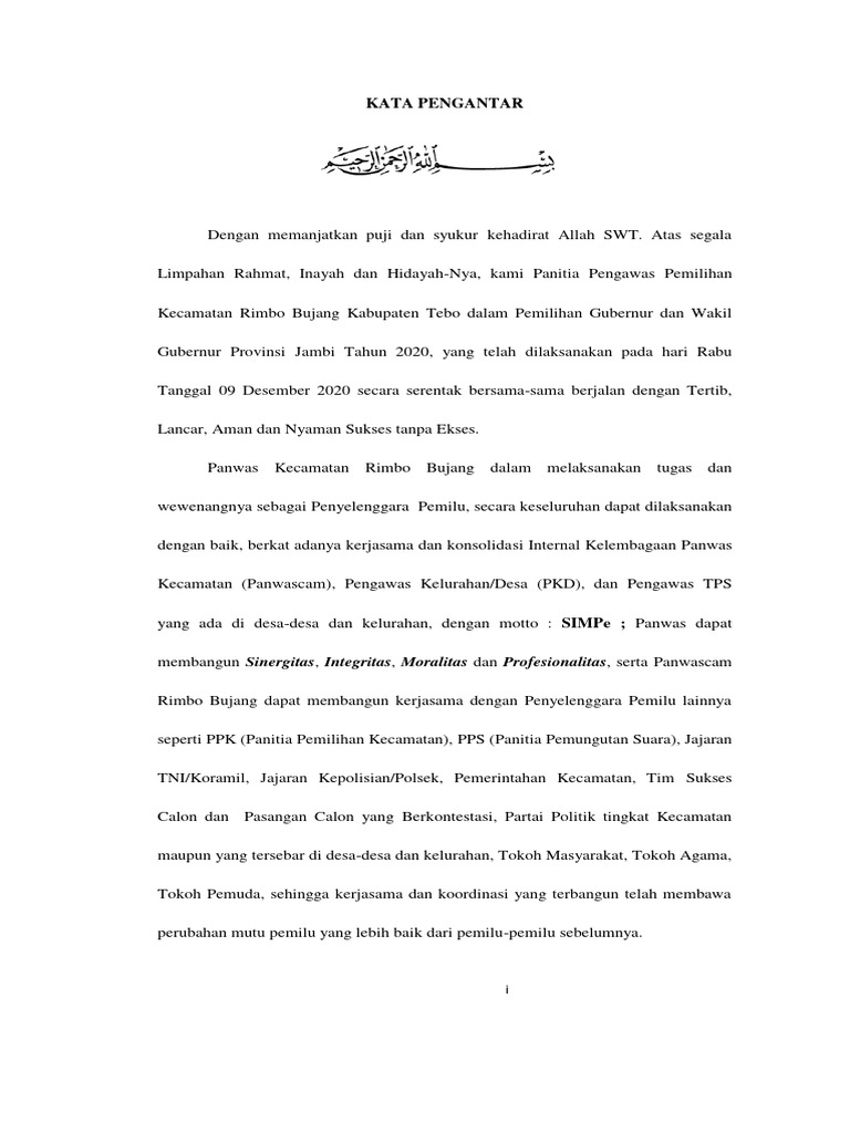 Pemilu Jambi 2020 Sukses Tanpa Ekses di Rimbo Bujang PDF