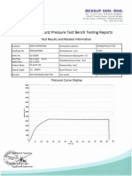 Hydrostatic/Burst Pressure Test Bench Testing Reports: Bessup Sdn. BHD