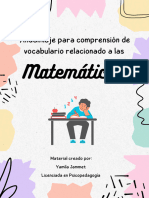 Andamiaje para Comprensión de Vocabulario Relacionado A Las: Matemáticas