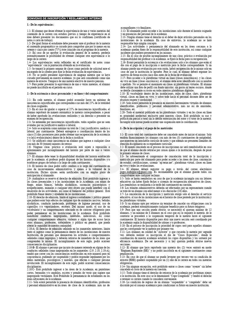 Ultima version 10 2023 reglamento audioplace pdf moodle