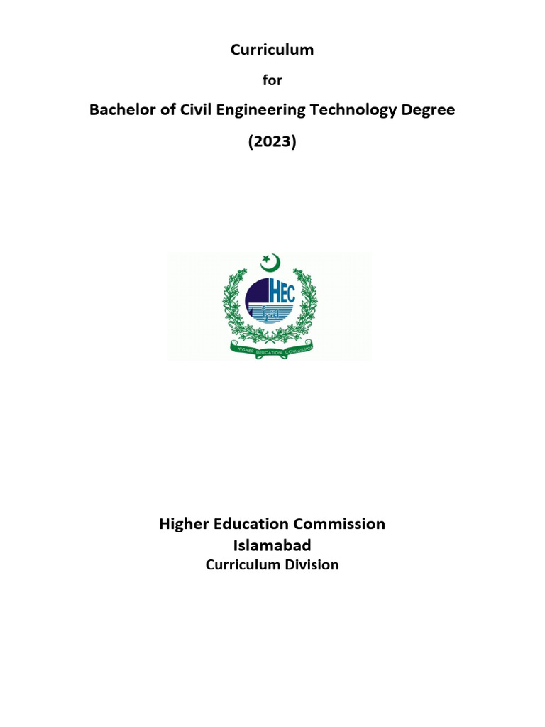 Bachelor of Civil Engineering Curriculum | PDF | Civil Engineering ...