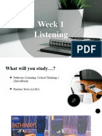 Week 1 - Listening