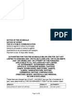 Notice of Fee Schedule Template