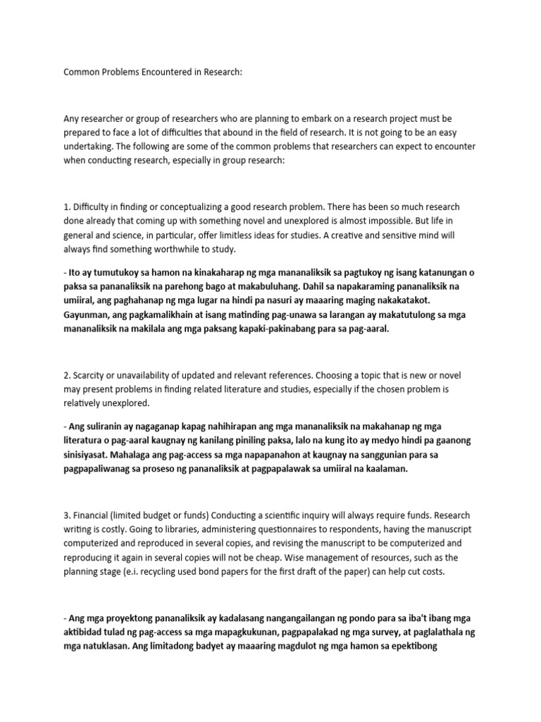 Common Research Challenges Explained | PDF | Thesis | Cognition
