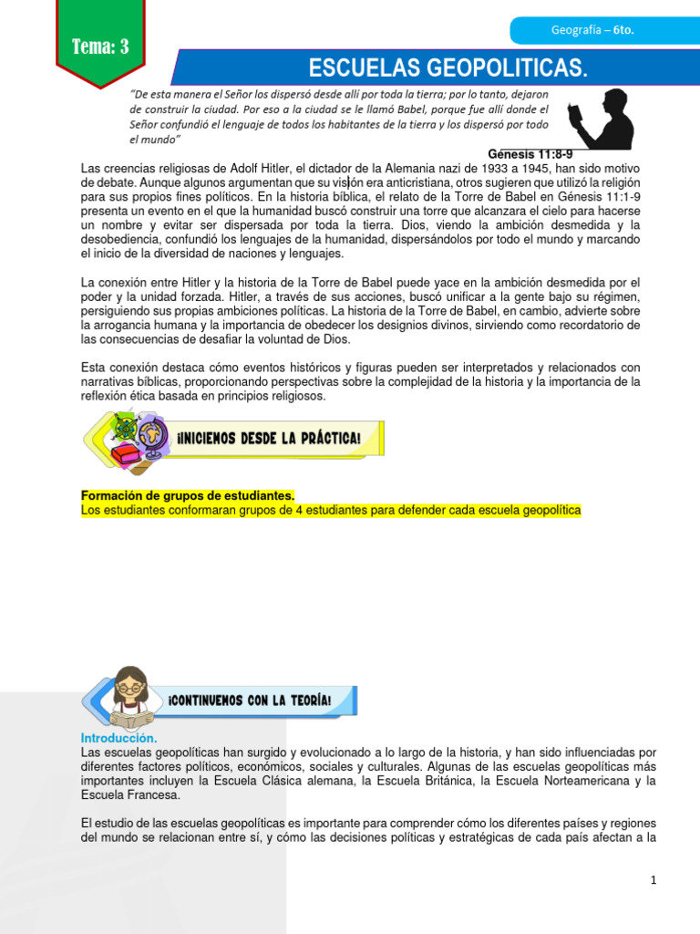 Tema 2 - Escuelas Geopoliticas | PDF | Geopolítica | marxismo