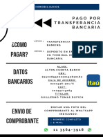 Instrucciones para El Pago Por Tranferencia Bancaria - ITAU