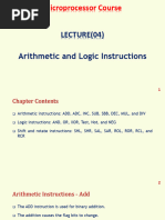 MP - Lec 04 - Arithmetic & Logic Instructions