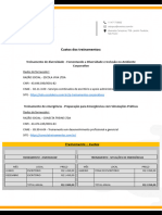 Custos Dos Treinamentos