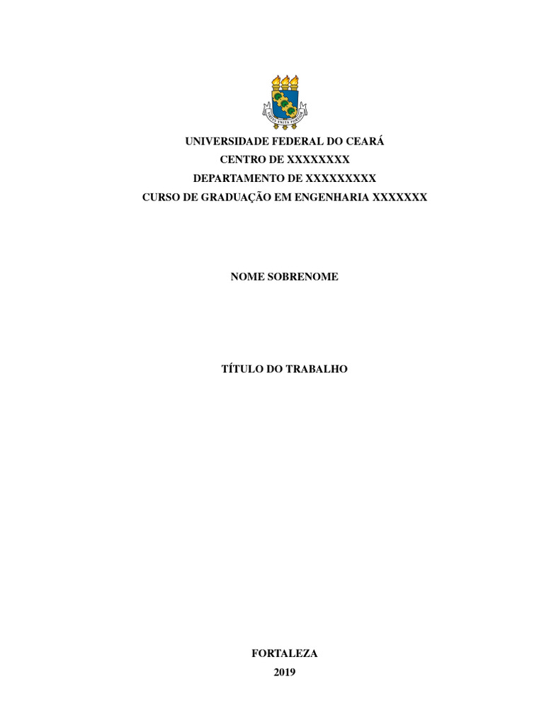 Modelo de Trabalho Academico Ufc | PDF
