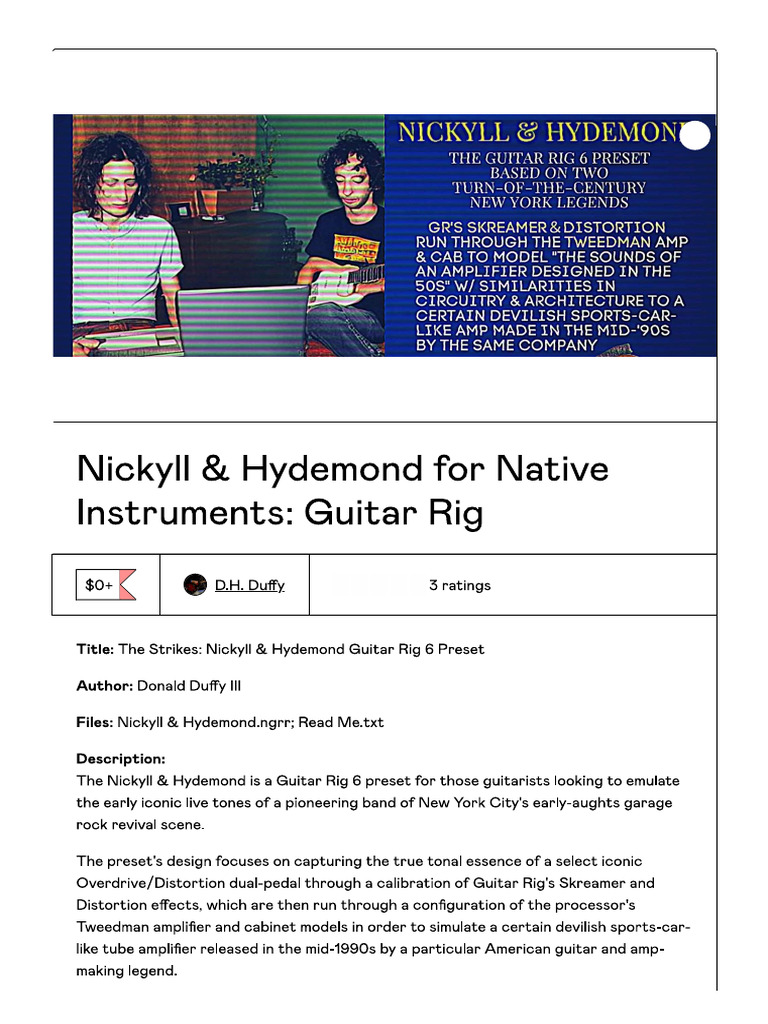 Donald Hubert Duffy III - Nickyll and Hydemond For Native Instruments ...
