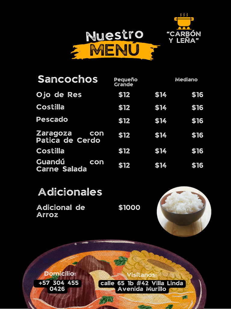 Menú de Carbón y Leña | PDF