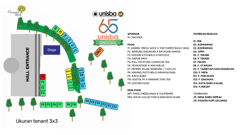 Layout Tenant Booth Ciwalk | PDF