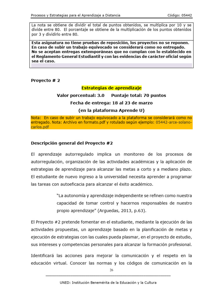 Estrategias para Aprendizaje a Distancia UNED | PDF | Aprendizaje ...