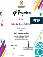 Certificate - KUIZ RAMADAN SETIU 2021