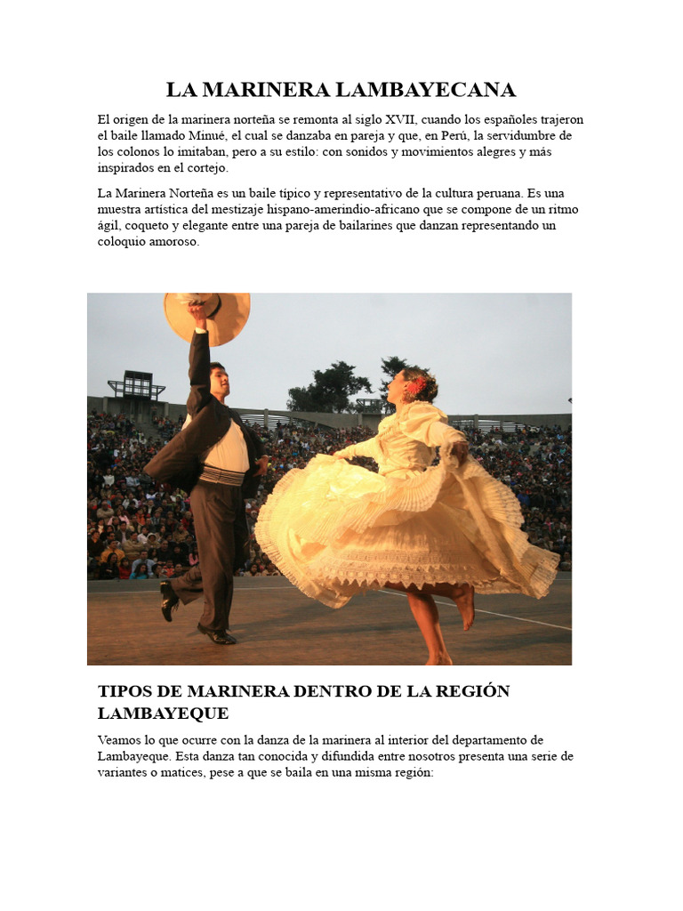 Variantes de la Marinera Lambayecana | PDF