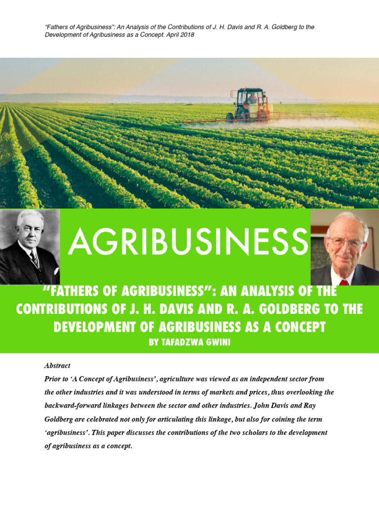 Contributions of Davis and Goldberg to Agribusiness | PDF ...