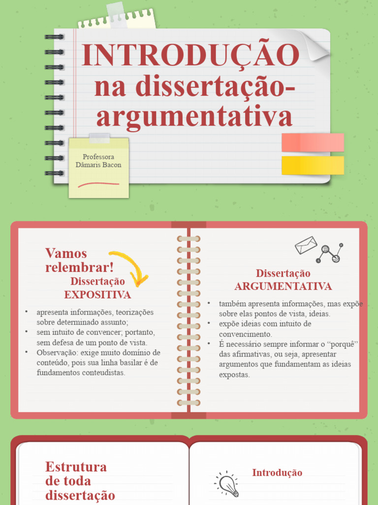Introdução à Dissertação Argumentativa | PDF