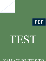 What Is Test III