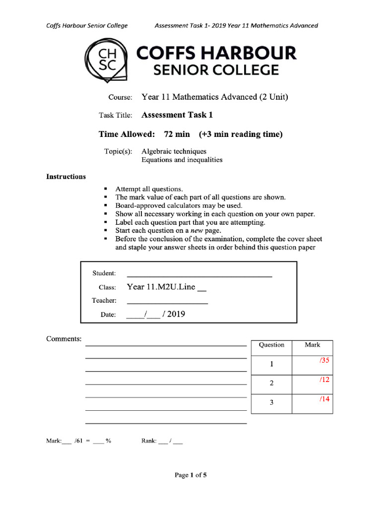 2019 Assessment Task 1 | PDF
