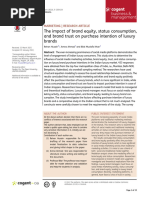 The Impact of Brand Equity Status Consumption and