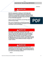 CAT 745 Brake Accumulator (Service) - Test and Charge