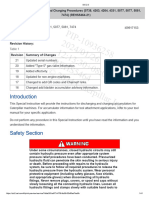 CAT 745 Accumulator Discharging and Charging Procedures