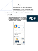 Manual Código de Autenticação E-Título