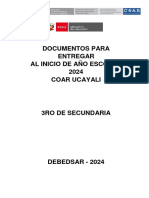 Documentos para Entregar Inicio Año 2024 - 3ro Sec-1