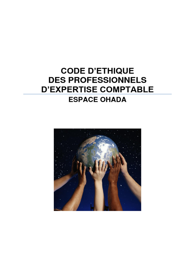 Code d'Éthique OHADA pour Experts Comptables | PDF | Comptabilité ...