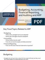 Budgeting, Accounting, Financial Reporting, and Auditing of ARPA Funds 5 19 22