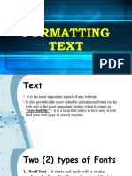 Formatting Text