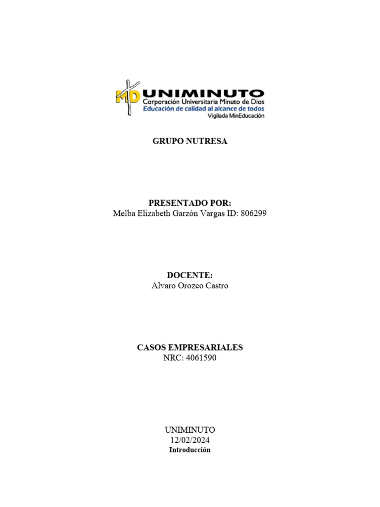 Análisis Estratégico de Grupo Nutresa | PDF | Economias | Business