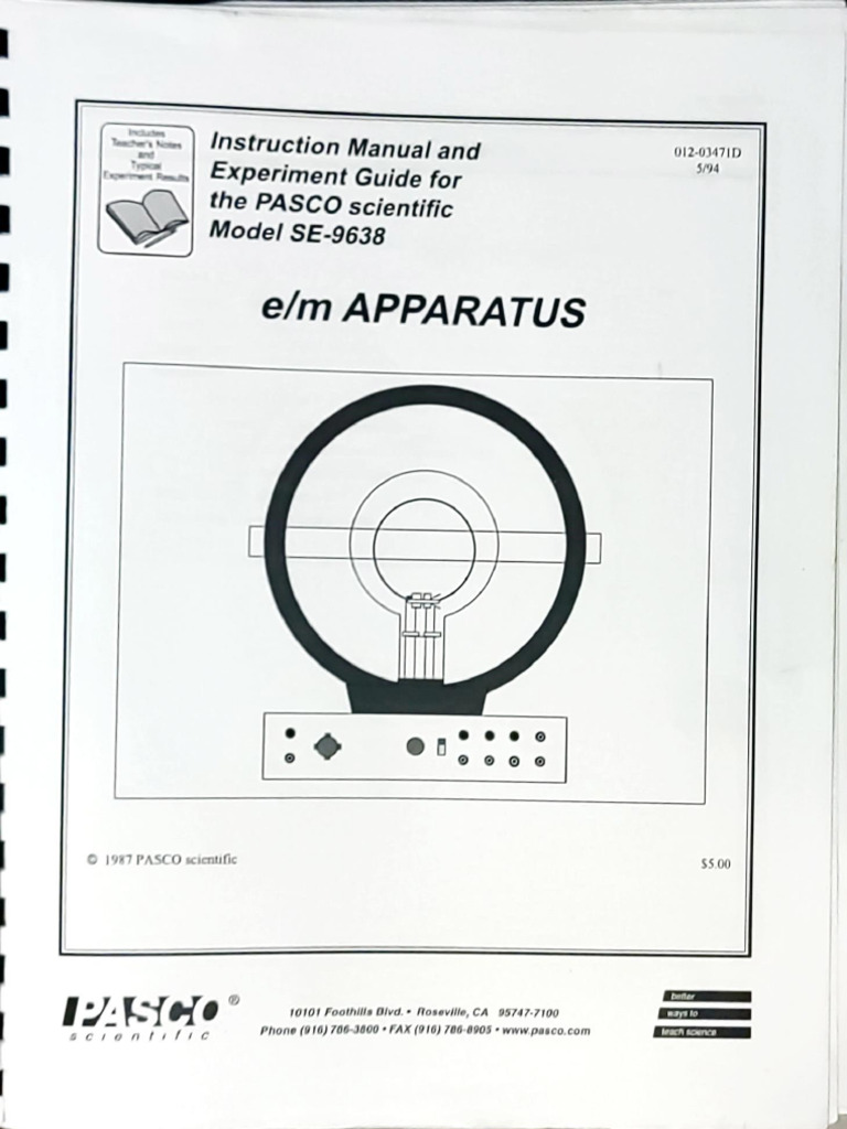 Pasco Pdf Electron Magnetic Field