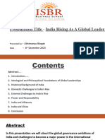 Presentation Title - India Rising As A Global Leader