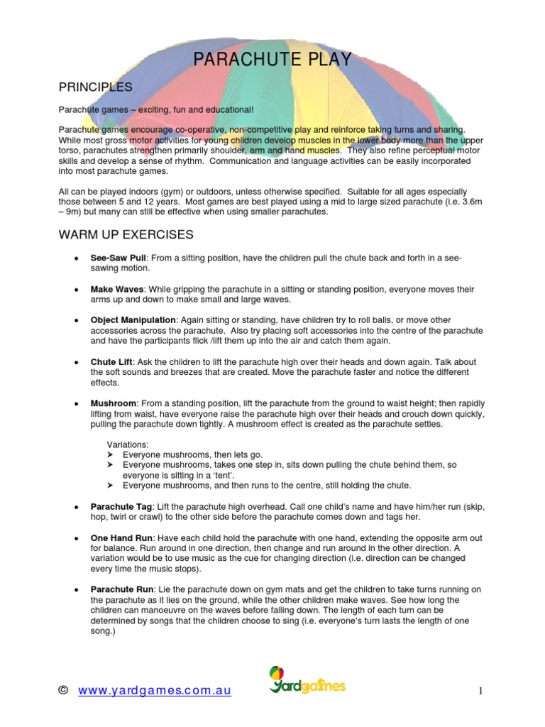 Parachute PDF Parachute Volleyball