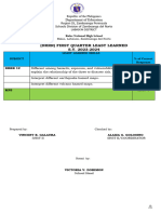 BNHS - SHS - DRRR 1STQUARTER - LEAST LEARNED COMPETENCY