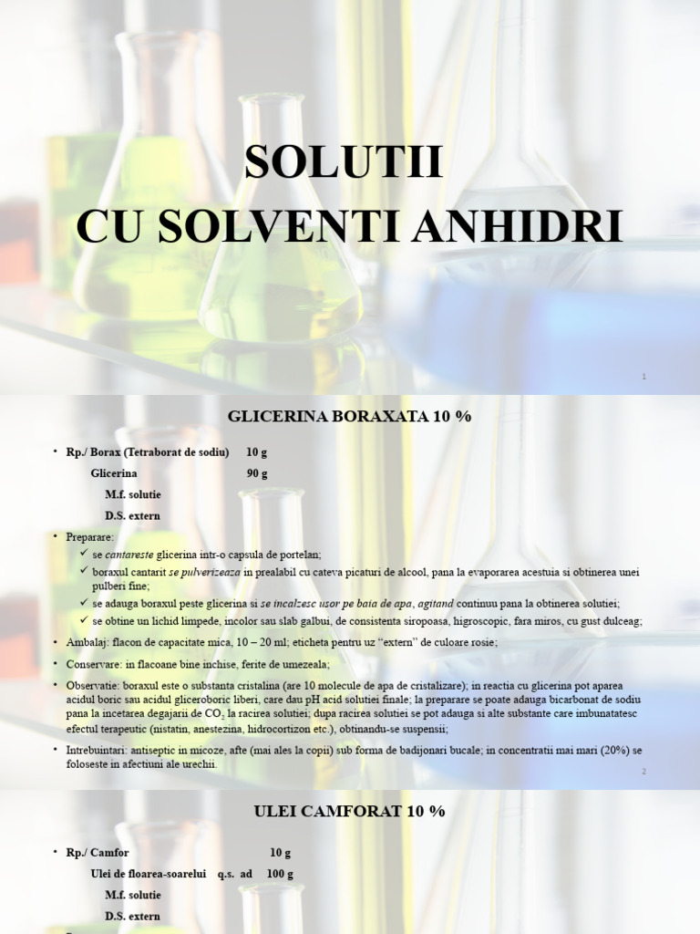 Sol Cu Solvanhidri | PDF