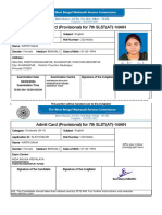 Aritri Admit Card For 7th SLST (AT) - MAIN
